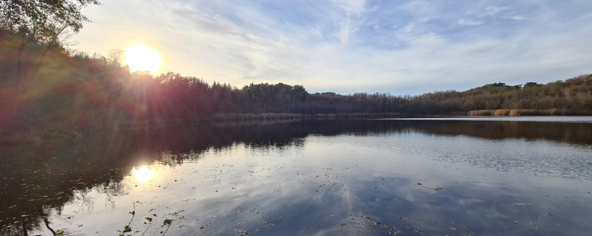 Blick auf einen See im Schlaubetal
